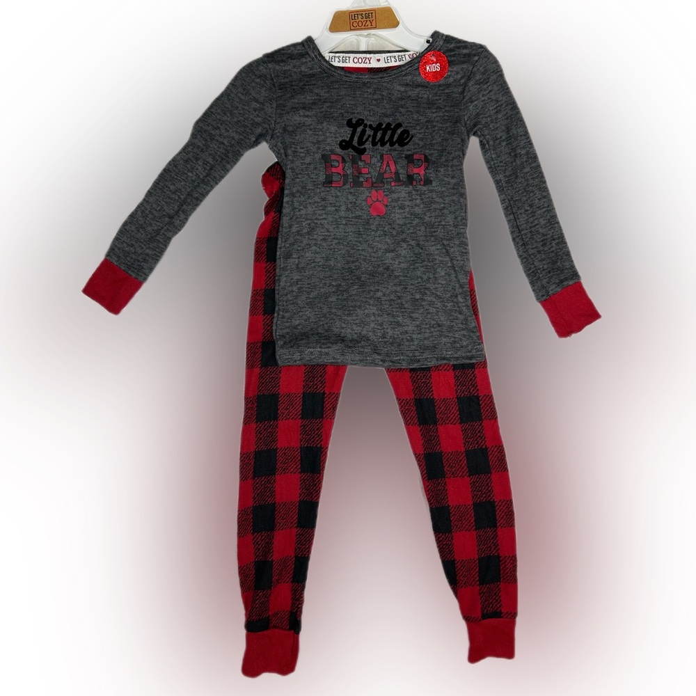 Kids Pajama Set - Gray and Red